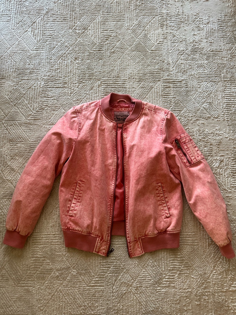 Women’s Pink Bomber Jacket - (Levi)